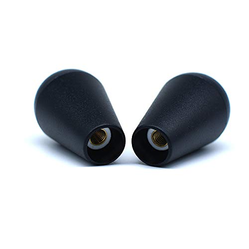 Arcity 2 Pcs Arcade Joystick Oval bat top Ball top Handle Knob American Type for Zippy SANWA SEIMITSU Arcade1up Machine Console Cabinet Black and Black