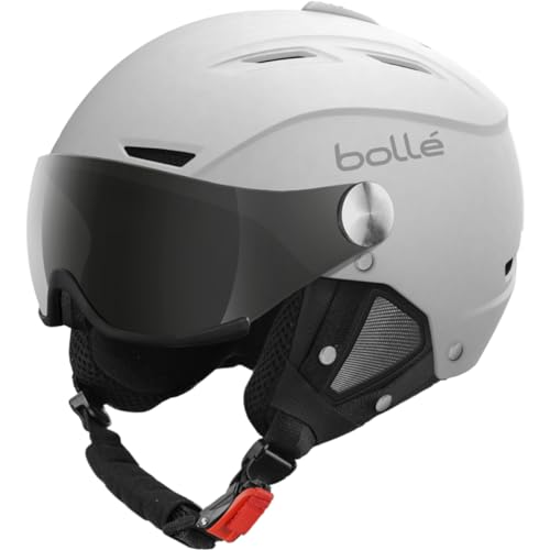 Bollé Backline Visor | 2-in-1 Skihelmit mit elegantem Visier | Einstellbare Belüftung | Abnehmbare Ohrpolster | ABS-Schale | Fleecefutter