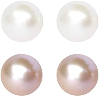 Handpicked AAAAA Freshwater Cultured Pearl Stud Earrings for Girls Women