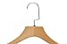 CA&HomeDecor Natural Finish Wooden Coat Hangers with Notched Shoulders and Anti-rust Hook, 3 Pack