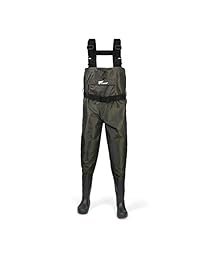 8 Fans Fishing Waders para Hombres Mujeres, Impermeable Ligero Bootfoot Chest Waders con Cinturón para Pesca y Caza