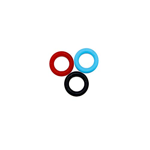 ZXUEZHENG 150 Pack Elasticity Silicone Soft Stitch Ring Markers for Knitting Crochet Etc, (Small Size for Needle Sizes 0-8, Red, Blue, Black)