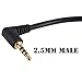Warmstor 2 Pack Gold Plated 4-Pole 2.5mm Male to 3.5mm (1/8 inch) Female Stereo Audio Jack Adapter Cable 90 Degree Connector Only Support Speaker for Smartphone, Tablet, PC, MP3 and More