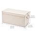 EZOWare Extra Large [3-Pack] Linen Fabric Foldable Storage Cubes Bin Box Containers with Lid and Handles - Light for Home, Office, Nursery, Closet, Bedroom, Living Room (24x12x12inch)