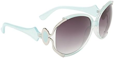 AnL Vision Detachable Lens Sunglasses for Women (Light Teal, Black)