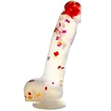 PNBB@ 8 Inch Realistic Dildo with Strong Suction Cup ,crystal clear jelly Silicone Penis/Dick , men and women waterproof sex toy cock (small)