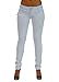 Premium Stretch Cotton Butt lifting, Levanta Cola, Skinny Leg Premium French Terry Fashion Moleton in White Size S