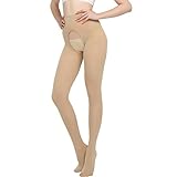 Crotchless Pantyhose for Women, Control Top Opaque Tight(1 Pair)