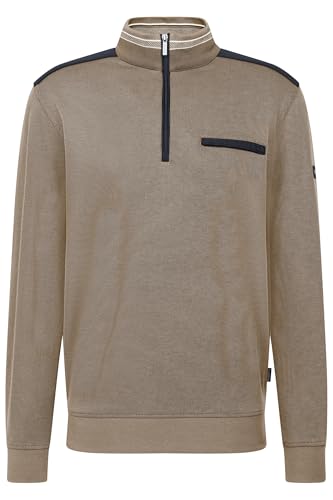 bugatti Herren Sweatshirt Troyer Brusttasche Baumwolle