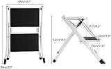 REQUISITE NEEDS Foldable 2 Step Ladder Heavy Duty Steel 150KG Capacity Black view 3