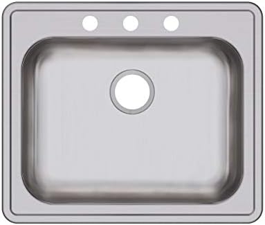 Elkay Ge125213 Dayton Single Bowl Dropin Stainless Steel Sink