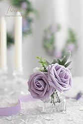 Floroom Artificial Flowers 50pcs Real Looking Lilac