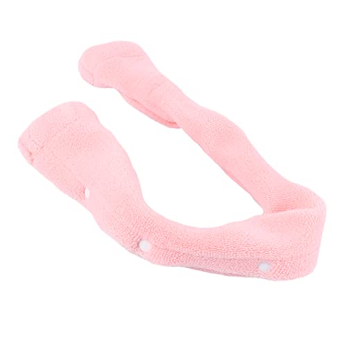 Happyyami Plush Button Style Toilet Seat Pink Cushion Mat for Standard Toilets Easy to Clean for Home and Travel