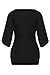 Annflat Women's V Neck Cold Shoulder Trumpet Sleeve Wrap Top T-shirts Large Black