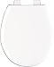 DELTA FAUCET Rubber Limited 801902-WH Sanborne Round Front Slow-Close Toilet Seat with Non-slip Seat Bumpers, White