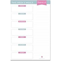 bloom daily planners Weekly Meal Planning Pad - Magnetic Hanging Refrigerator Menu Planner with Tear-Off Sheets & Perforated 