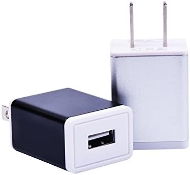 USB Wall Charger, Weiup [2-Pack] 1.0 A 1-Port USB Home Travel Plug Power Adapter For iPhone 8/8 Plus, iPhone X, iPhone 7/7 Plus 6/6s 6/6s plus 5S, Samsung S8 S7 S6 S5, HTC, LG , Black Silver