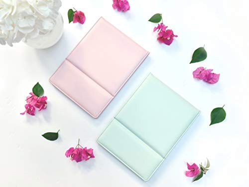 Premium Portable Makeup Mirror by MODESSE (Mint) | Perfect for Travel, Office Desk, Vanity Table | Large Size, Folding Design with Stand, Vegan Leather | Beauty Gifts for Bridesmaids - Thumbnail 7