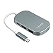 LESHP USB C Hub, Portable 5 in 1 Type C Multi-Port Hub, USB C 3.1 Adapter with Type C Charging Port, 4K HDMI, 3 USB 3.0 for Apple MacBook Pro 2016/2017 and Google Chromebook Efficient Safe (Gray)