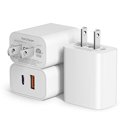 Pack] USB C Wall Charger【Apple MFi Certified】 20W Dual Port PD