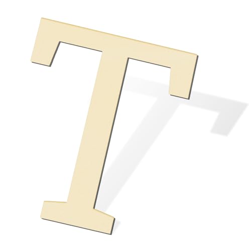Wooden Letters for Wall Decor 12 Inch Large Wooden Letter T for Crafts Unfinished Blank Alphabet Wood Letters DIY Paint Home Party Wedding Decorations
