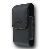 Premium Vertical Leather Pouch Case with Belt Clip for Apple iPhone 4S 4-S