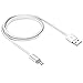 6FT TrueProve White LED Lit Cable for Barnes & Noble Nook & Nook Color Models Charging Sync Data Cable (Color Users Note Cable Will not display charging on Tablet screen)
