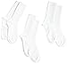 Stride Rite Little Boys' Comfort Seam Three Pack Crew Socks, White, 7-8.5