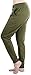 ToBeInStyle Women's Solid Print French Terry Jogger Pants (Large, Olive)