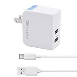 Google Pixel / Pixel XL Charger - Earldom 3.4A 2-Port USB Adapter with 3.3ft Type C to A Charging Cable Cord