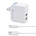 Google Pixel / Pixel XL Charger - Earldom 3.4A 2-Port USB Adapter with 3.3ft Type C to A Charging Cable Cord