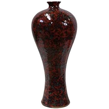Amazon Com Chinese Handmade Ox Blood Red Marks Ceramic Accent