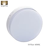 W-LITE Round LED Flush Mount Ceiling Lighting-18W IP44 Waterproof Light Fixture for Bathroom, Kitchen, Dining Room, Corridor, Hallway, Stairwell, Wet Location 6000K Cool White