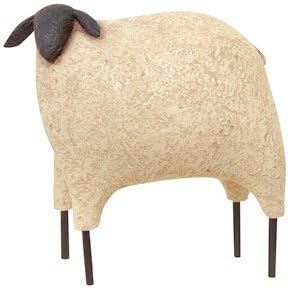 Amazon Com Medium Black Faced Sheep Textured Resin Metal Legs