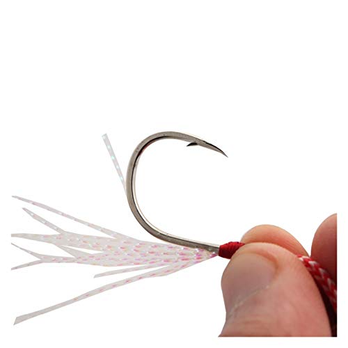 KKAAMYND 100pcs / Pack Jigging Haken 10# bis 20# übergewichtig Angelhaken Boot Jigging Köderfischen Seilgewinde jig… – Bild 5