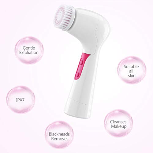 image for PIXNOR Facial Brush[Updated 2019],Waterproof Facial Cleansing Brush 4-