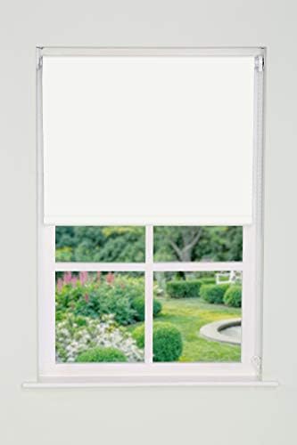 Creative Home Interiors Thermal Blackout Roller Blinds Up To 50cm - 240cm TRIMMABLE (White, 75cm x 165cm (29.5" x 65"))