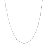 Women's Sterling Silver Double Side Cubic Zirconia CZ By The Yard Station (Silver 16