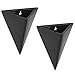MyGift Pyramid Black Ceramic Wall-Mounted Sconce-Style Succulent Planter Vases, Set of 2thumb 4