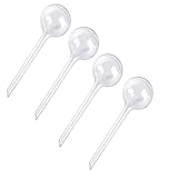 Autrix 4 Pieces Watering Bulbs Mini Automatic Watering PVC Self Watering Globes for Plants (Clear)