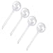 Autrix 4 Pieces Watering Bulbs Mini Automatic Watering PVC Self Watering Globes for Plants (Clear)