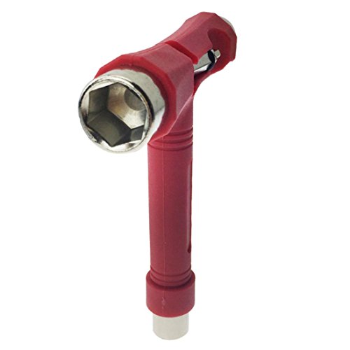 jiayit Virtually Any Skateboard T Shape Tool Adjusting Tool Longboard Multifunctional Wrench Nuts (Ret)