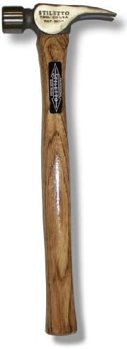 Stiletto TI14MS 14 oz. Titanium Milled/Straight 18 in. Hickory Handle Framing Hammer by Stiletto Tool Company