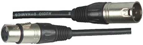 Audio Dynamics Mic Cable - XLR Male to XLR Female Black Microphone Cord - Professional Heavy Duty 18 Guage - 15 Ft.