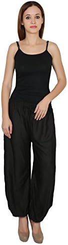 Nakashi Women Casual Elastic Waist Plane Hippe Boho Yoga Palazzo Pants Plus Size.