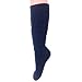 AWS/American Made Slouchy Scrunch Cotton Slouch Socks for Women Shoe Size 5 to 10 (Navy, 3 Pairs)