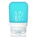 humangear GoToob+ (Small) | Refillable Silicone Travel Bottle | Locking Lid | Food-Safe Material | Aqua, Small (1.7 fl.oz; 53ml)