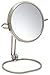 Jerdon MC449N 5.5-Inch Folding Travel Mirror with 10x Magnification and Velveteen Storage Pouch, Nickel Finish