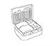 Comicfs Clear Cosmetic Makeup Bag Toiletry Travel Kit Organizer with Comicfs cleaning cloth (Wine Red)