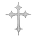 Bully TT-090 Stainless Steel Cross Emblem with Dual Layer 3D Design